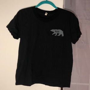 Black t-shirt “bear hug” from bridge & burn